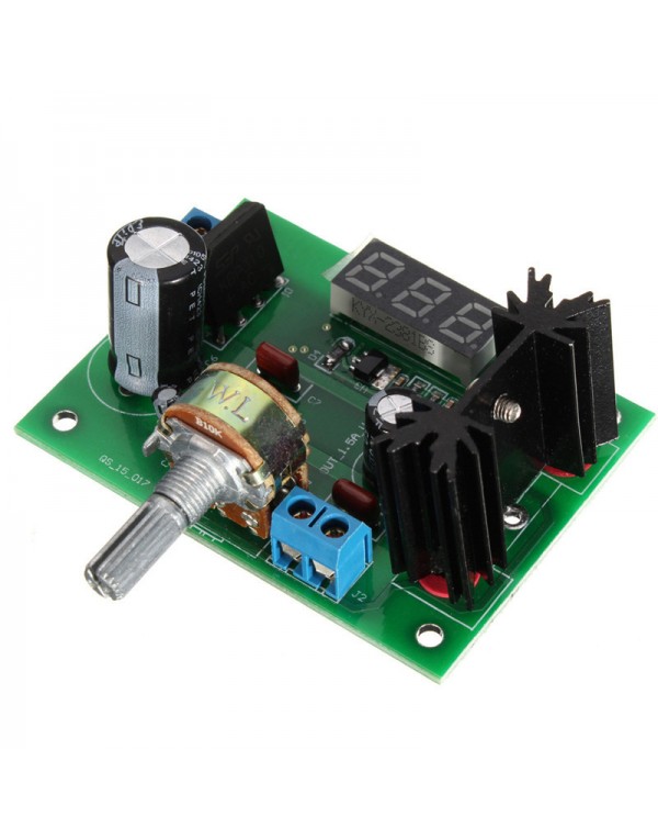 LM317 Adjustable Voltage Regulator Step-down Power Supply Module LED Meter