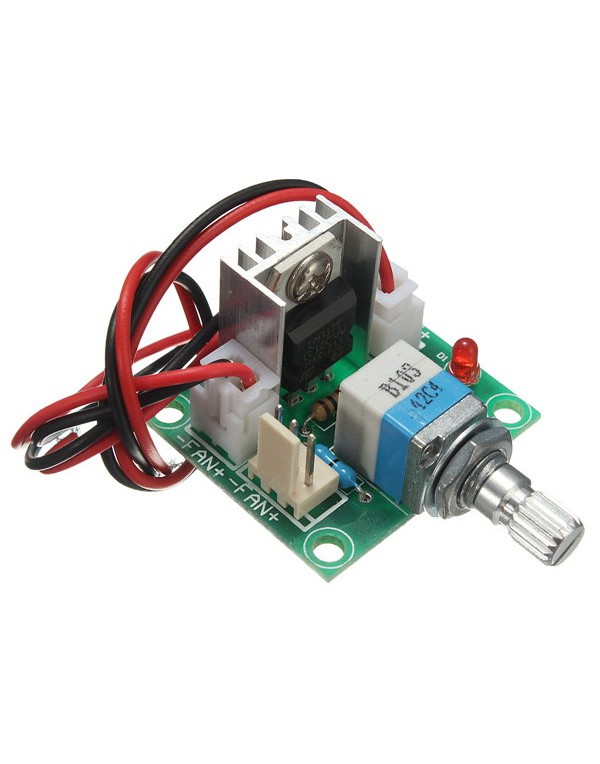 LM317 Voltage Regulator Board Fan Speed Control With Switch