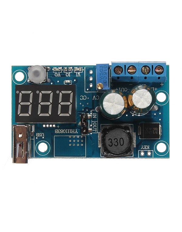 5Pcs DC-DC LM2596 USB LED Voltmeter Adjustable Step Down Module