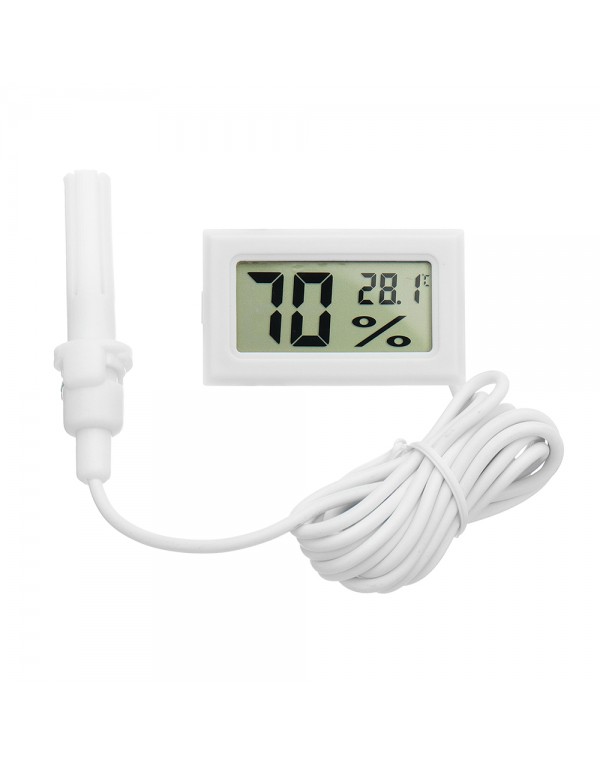 3Pcs Mini LCD Digital Thermometer Hygrometer Fridge Freezer Temperature Humidity Meter White Egg Inc