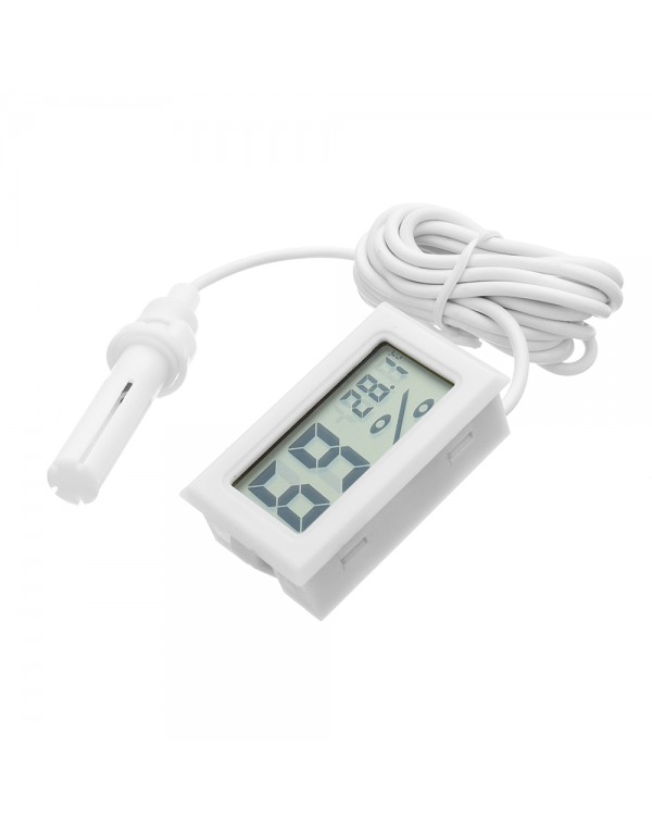 3Pcs Mini LCD Digital Thermometer Hygrometer Fridge Freezer Temperature Humidity Meter White Egg Inc