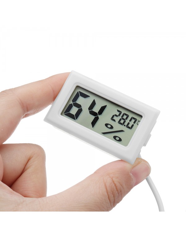 3Pcs Mini LCD Digital Thermometer Hygrometer Fridge Freezer Temperature Humidity Meter White Egg Inc