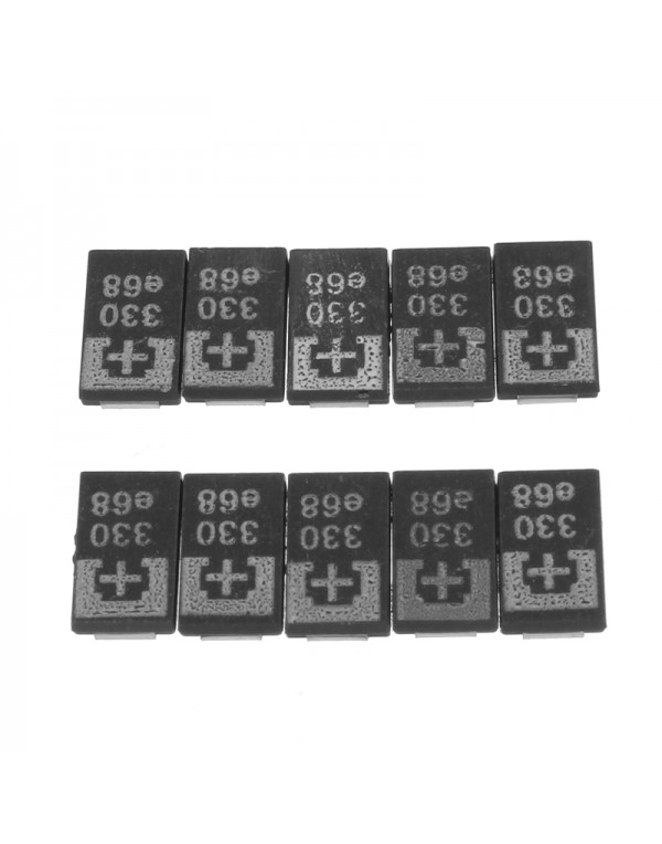 10 Pcs SMD Tantalum Polymer Capacitors 2R5TPE330M9 2.5V 330UF POSCAP Polymer Capacitance