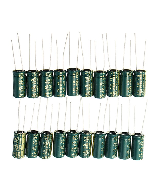 200pcs 35V 1000UF High Frequency Long Life Capacitor LCD Motherboard Power Supply Electrolytic Capacitor ROHS 10 x 20mm