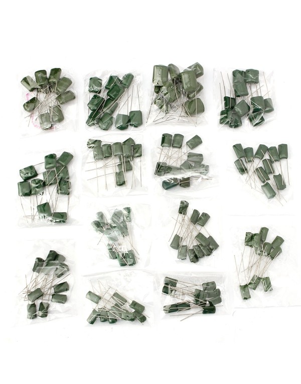 700pcs 14 Value 10% 630V Polyester Fixed Capacitor Assorted Kit 2J102J-2J683J 50pcs Each Value