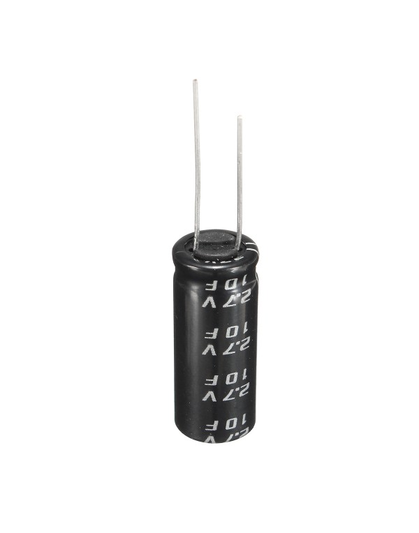 2.7V 10F Cylindrical Ultra Super Farad Capacitor High Power Capacitance Supercap Fast Charge Long Life 10 x 26mm