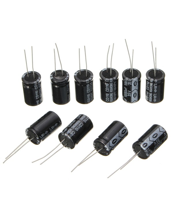 50pcs 35V 1000uF Electrolytic Capacitor Low ESR 13 x 20mm