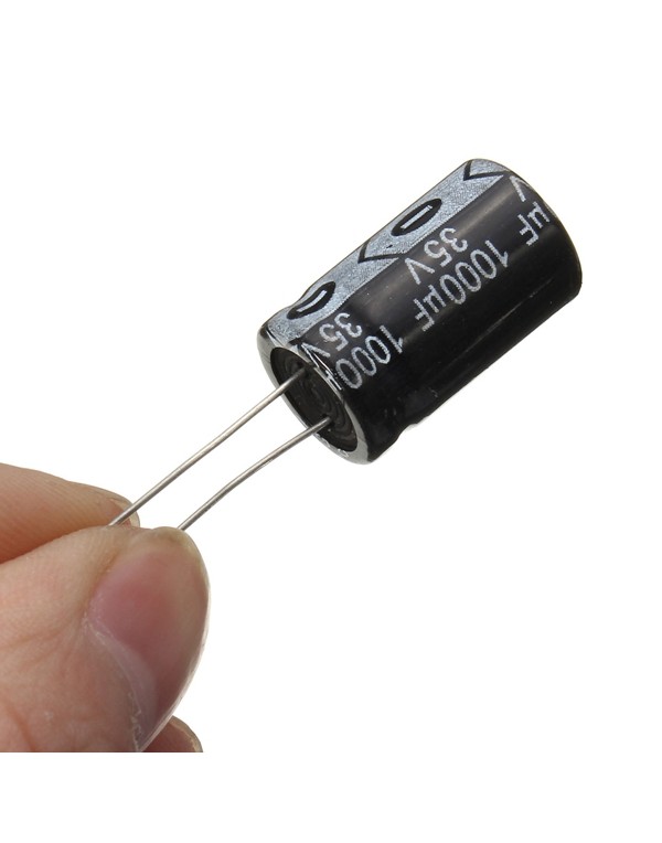 50pcs 35V 1000uF Electrolytic Capacitor Low ESR 13 x 20mm