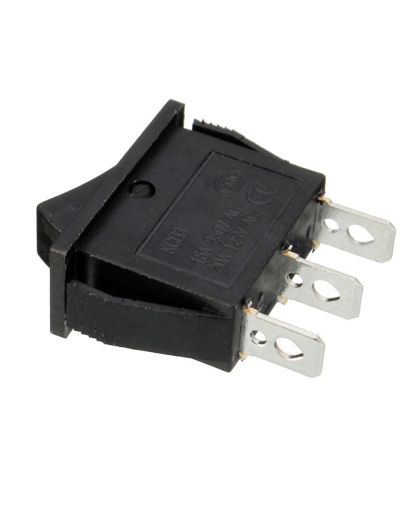 KCD3-3PD Rectangle Rocker Switch 3P3T  125C off-on II-0-I Sign Black