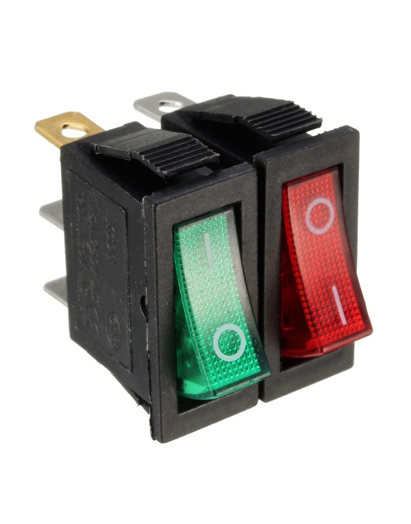 Large Rectangle Rocker Switch LED Lighted Car Dash...