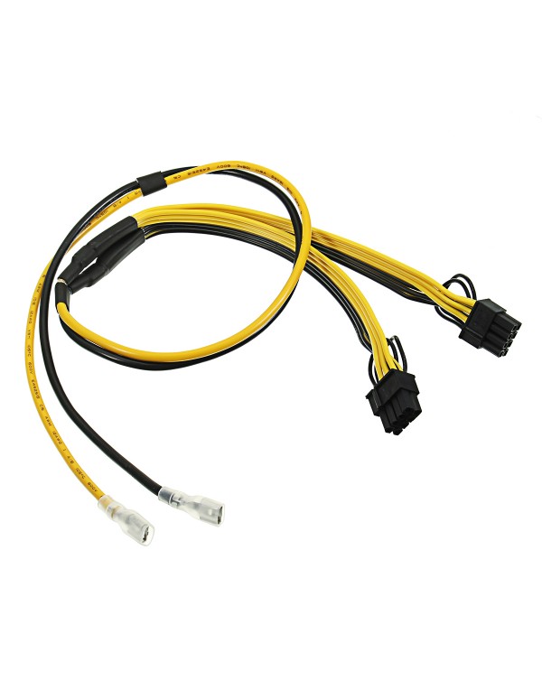 Dual PCIe 8pin Power Cord 6+2pin DIY Splitter Power Cable