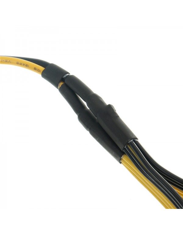 Dual PCIe 8pin Power Cord 6+2pin DIY Splitter Power Cable