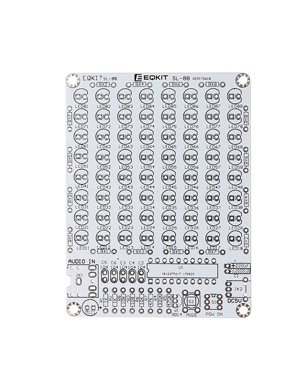 Unassemble 8*8 Audio Spectrum Level Indicator Acoustical Spectrum Light Audio Indicator Kit DIY Electronic Parts