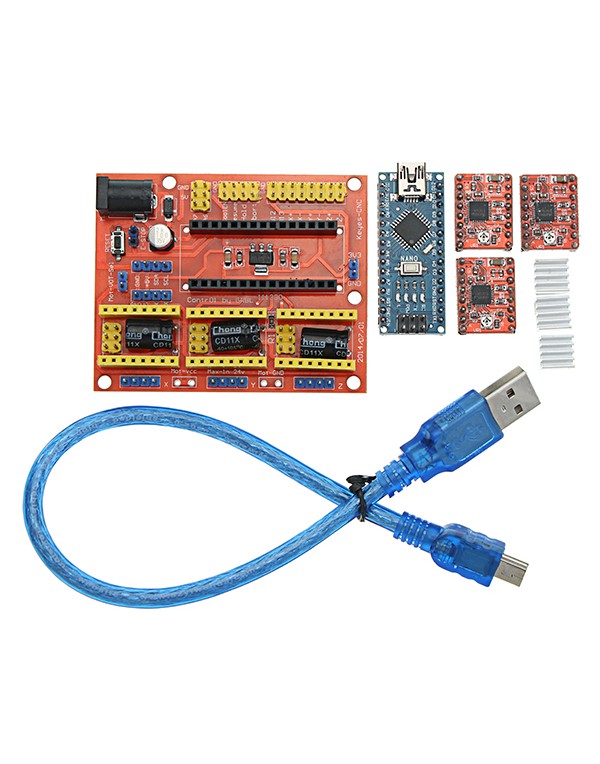 CNC Shield V4+ With Nano 3.0 A4988 3 Axis Stepper ...