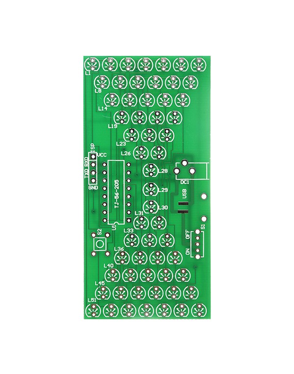 DIY Electronic Hourglass Kit Interesting Learning Kit MCU LED Lights Spare Parts