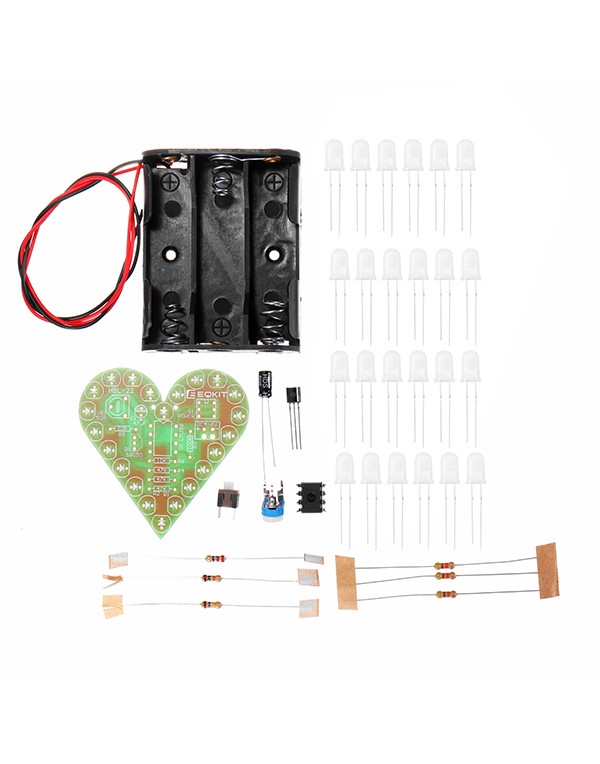 Heart Shaped Light Kit DIY Breathing Light Parts R...