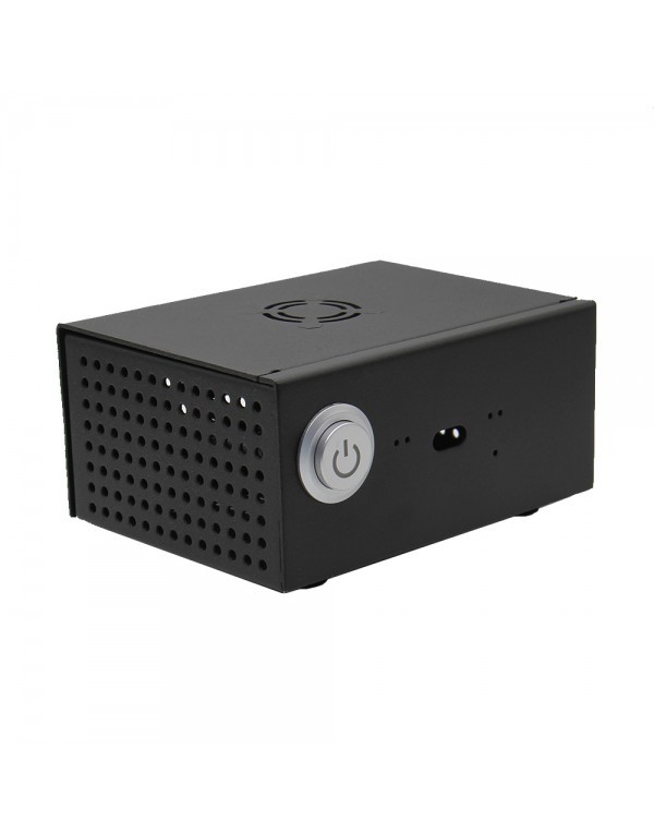 Metal Case + Power Control Switch + Cooling Fan For X820 SSD/HDD Storage Board