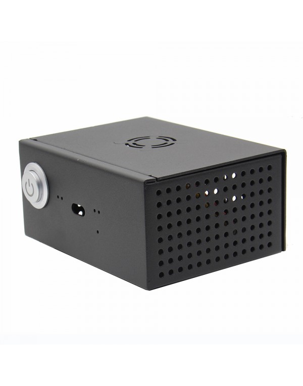 Metal Case + Power Control Switch + Cooling Fan For X820 SSD/HDD Storage Board