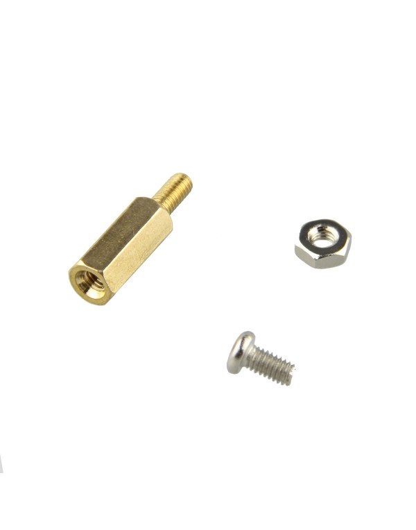 10SETS DIY 11MM Hex Brass Cylinder + Screw + Nut Kits