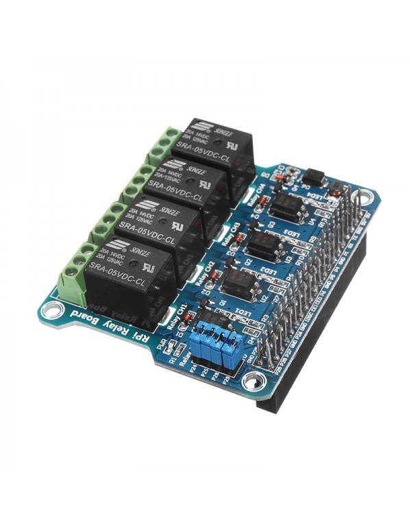 4 Channel 5A 250V AC/30V DC Compatible 40Pin Relay Board