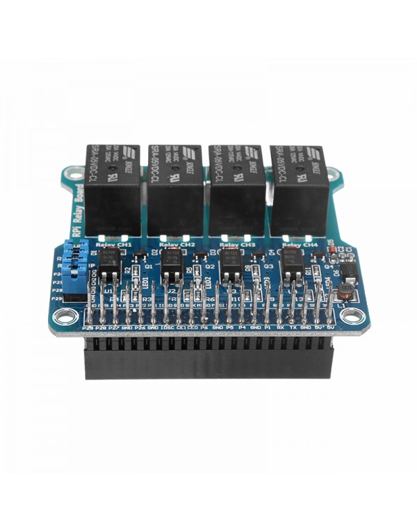 4 Channel 5A 250V AC/30V DC Compatible 40Pin Relay Board